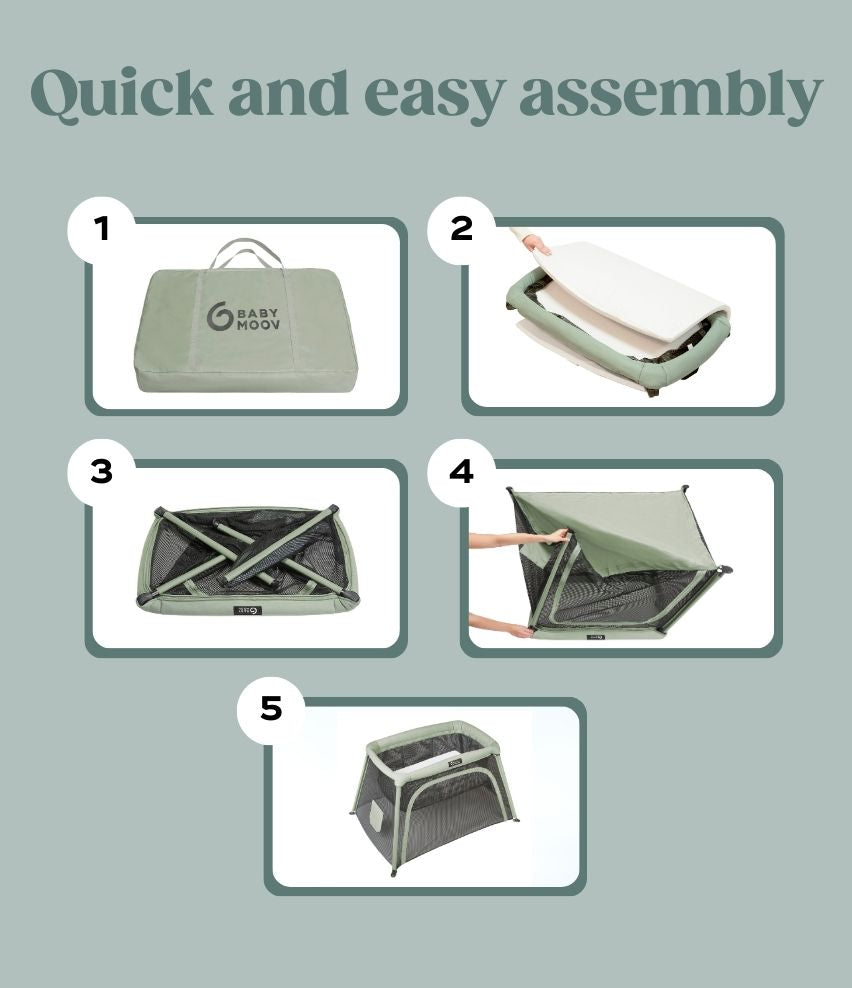 Moov and Comfy 3-in-1 Travel Crib and Playard