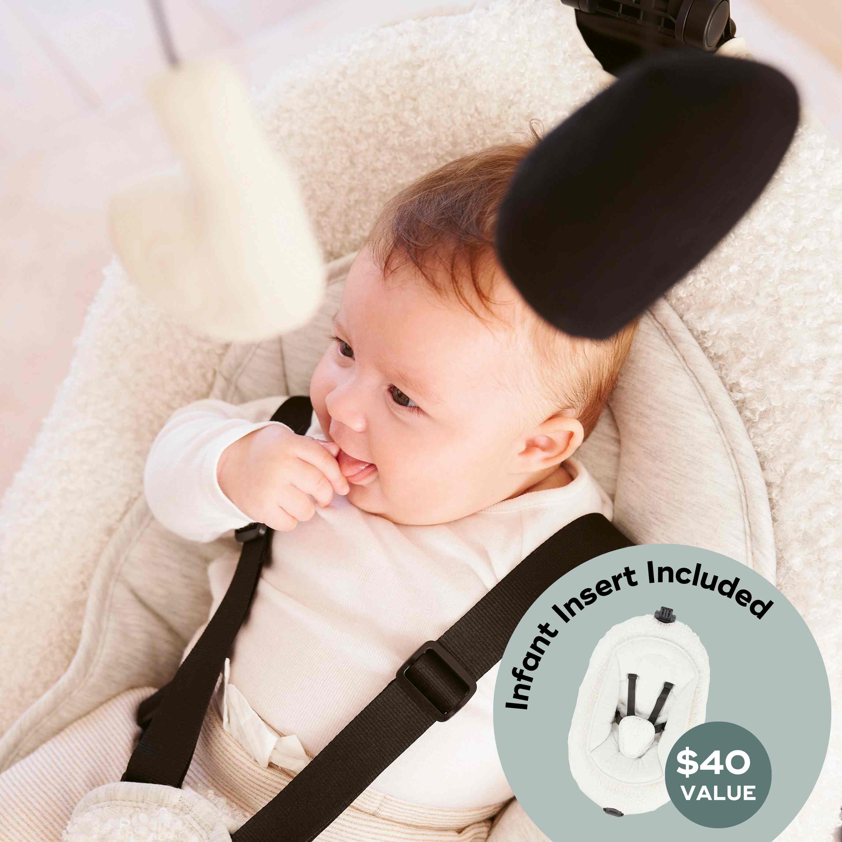 #couleur_curly white Babymoov smart baby swing