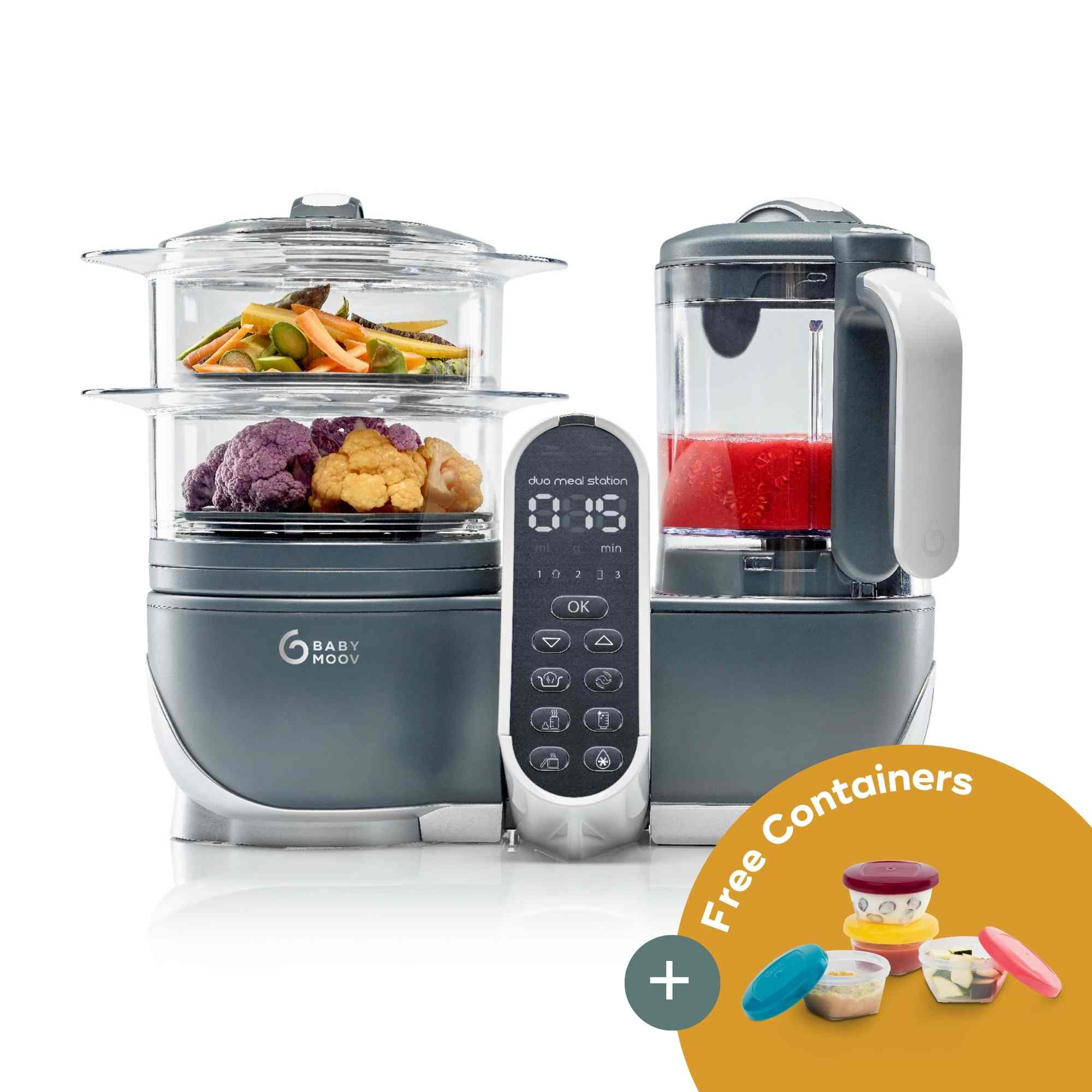 Duo Meal Station Food Maker - Blender & Steamer for baby food #couleur_grey