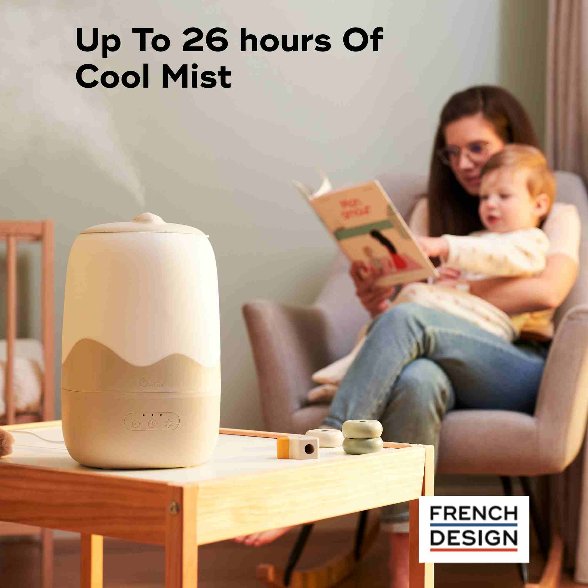 Wave 3-in-1 Cool Mist Baby & Toddler Humidifier – Diffuser & Nightlight