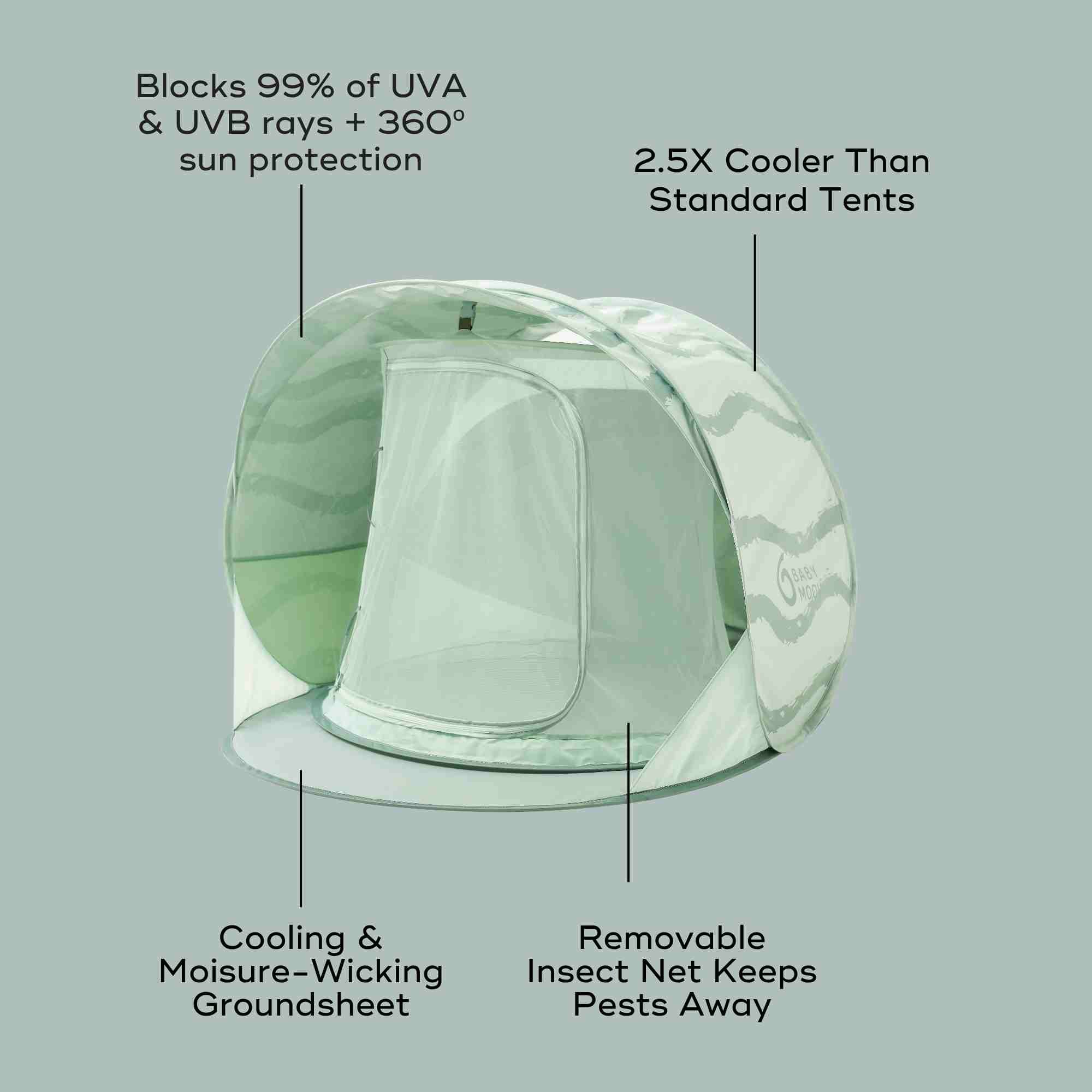 OPEN BOX Moov & Protect Anti-UV Cooling Beach Tent