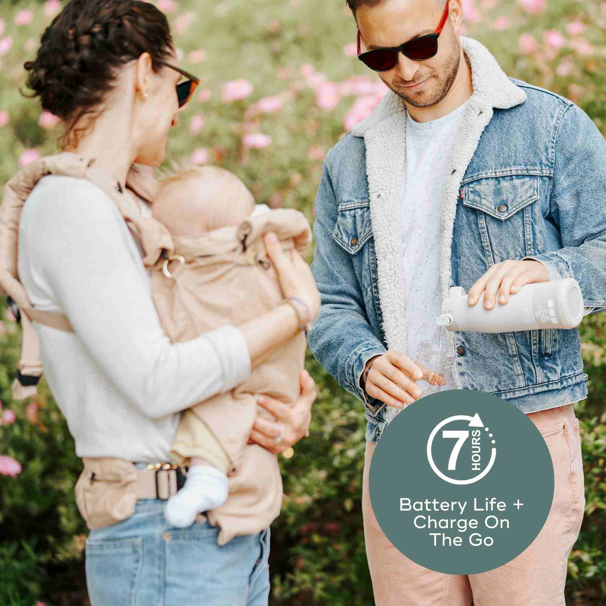 Portable bottle warmer for travel – heats breast milk and formula – Babymoov Moov & Feed