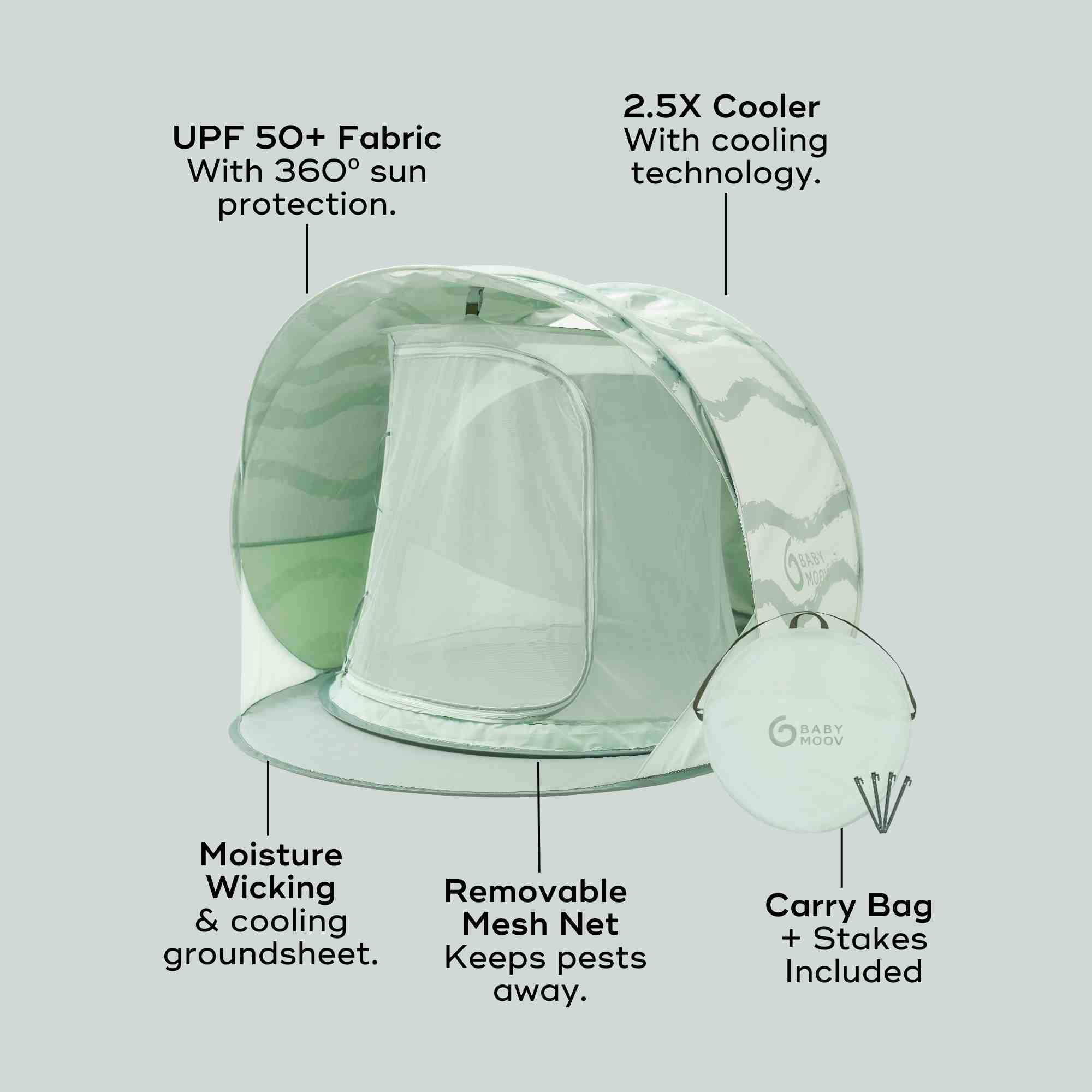 Moov & Protect Anti-UV, Family Beach Tent