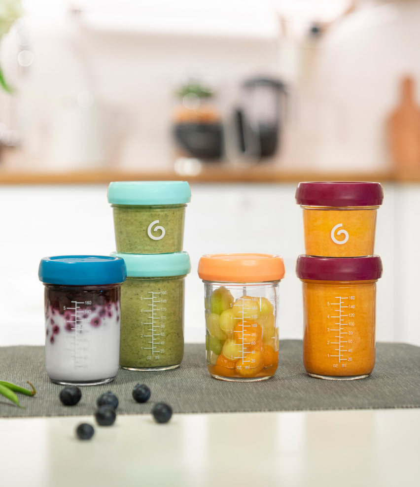 Glass Jar Baby Food Storage Container Sets