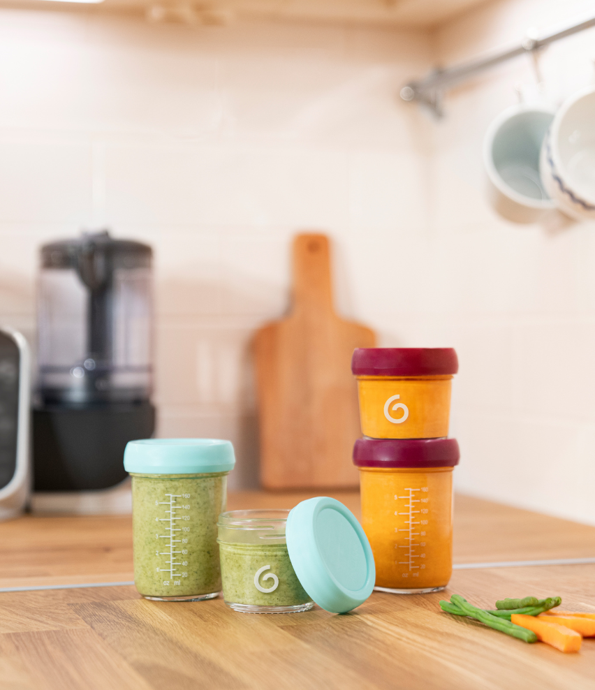 Glass Jar Baby Food Storage Container Sets