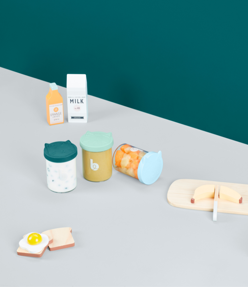 Babymoov Isy Glass Baby Food Storage Jars (Oven-Safe, Airtight)