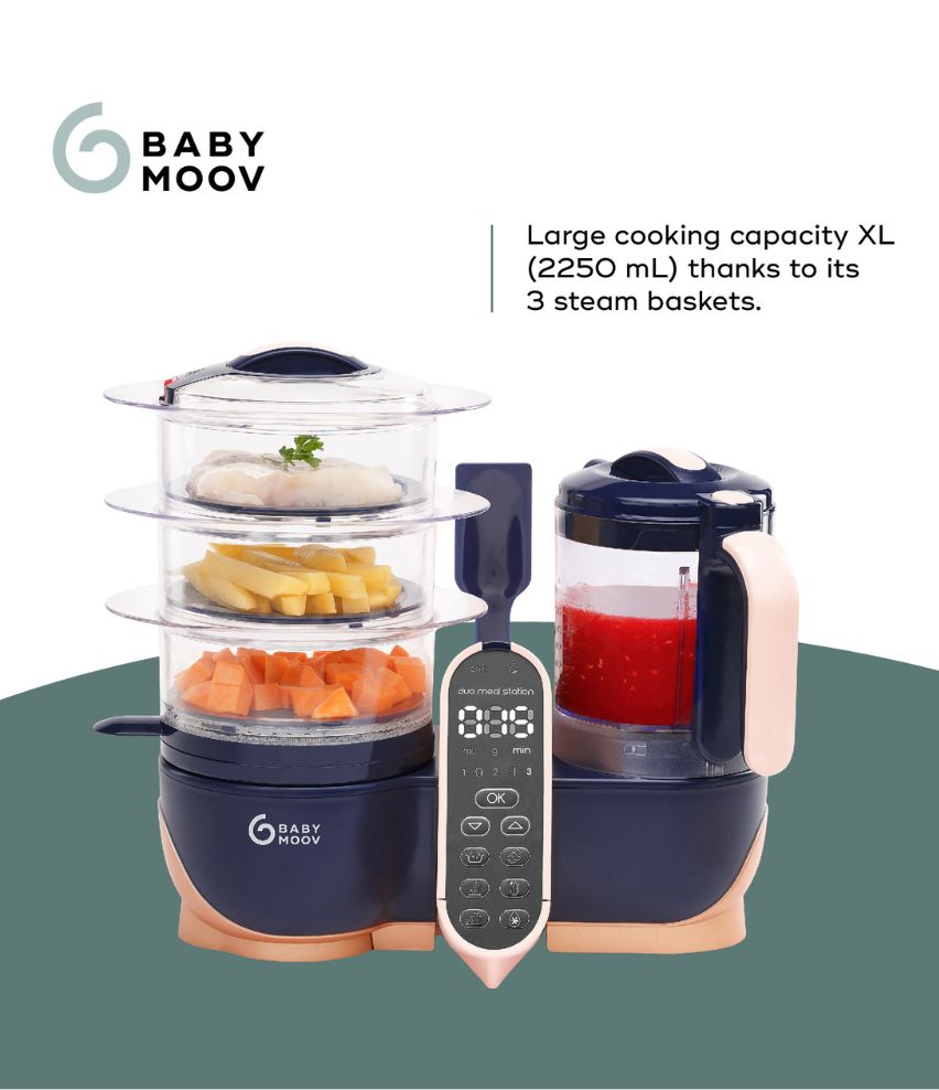 Duo Meal Station XL Baby and Toddler Food Maker + Free Silicone Bowl & Spoon