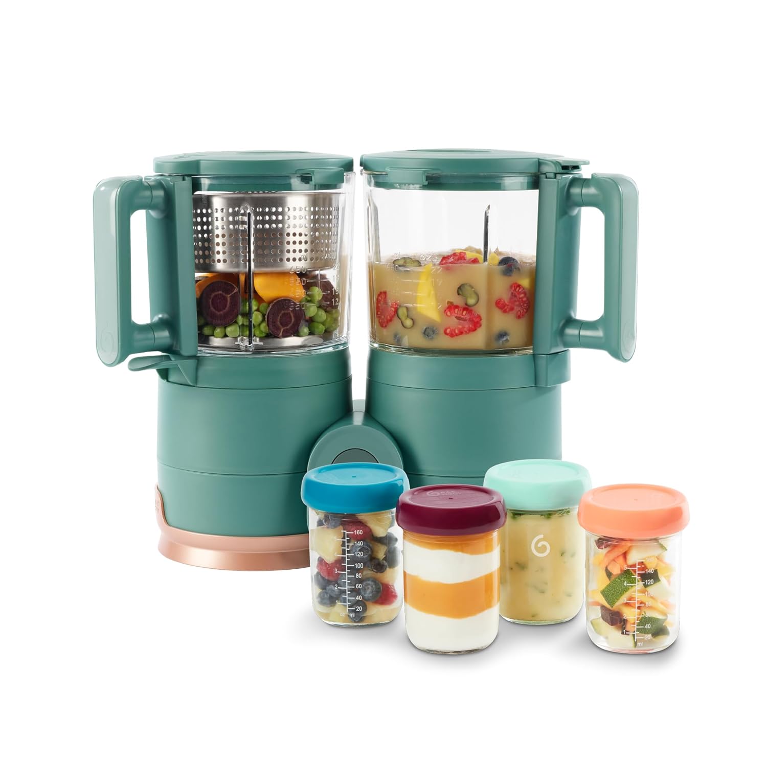 Duo Meal Glass Baby Food Maker with Free Food Storage Containers