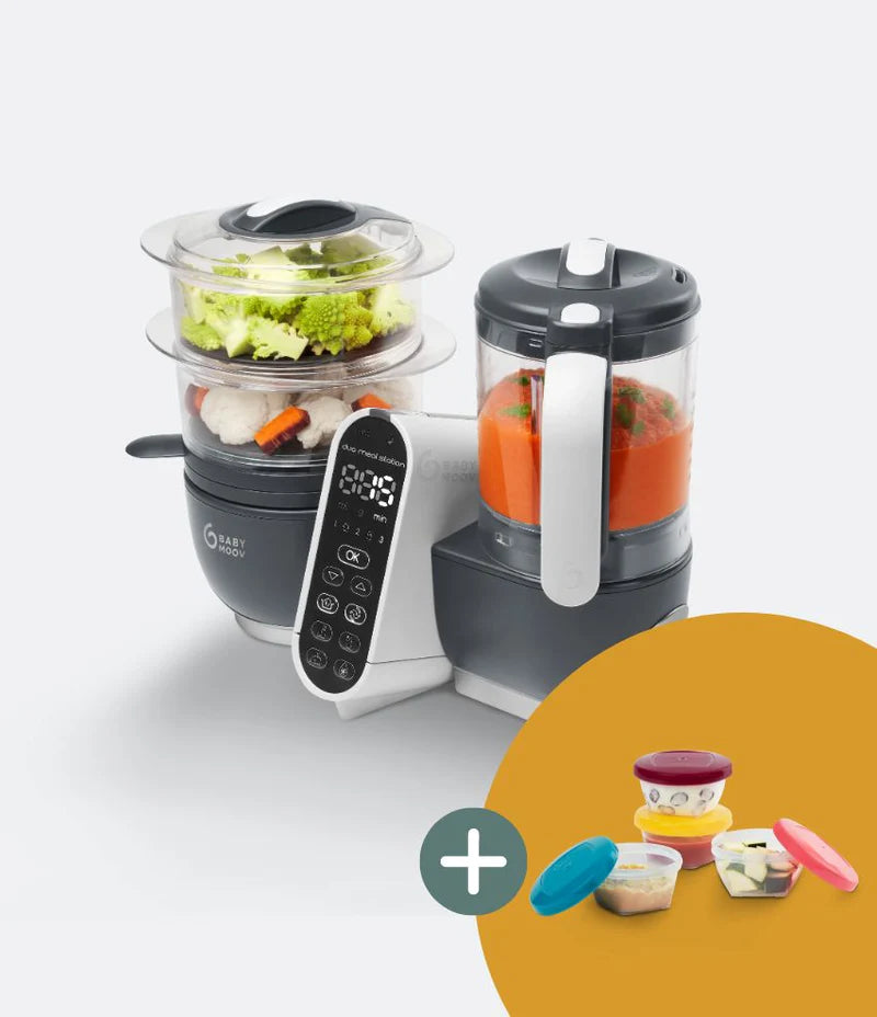 Duo Meal Station Food Maker Babymoov Steams and Blends Babymoov US