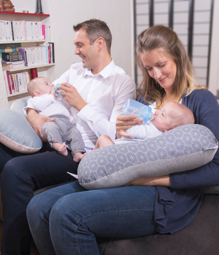 Breastfeeding pillow top with strap